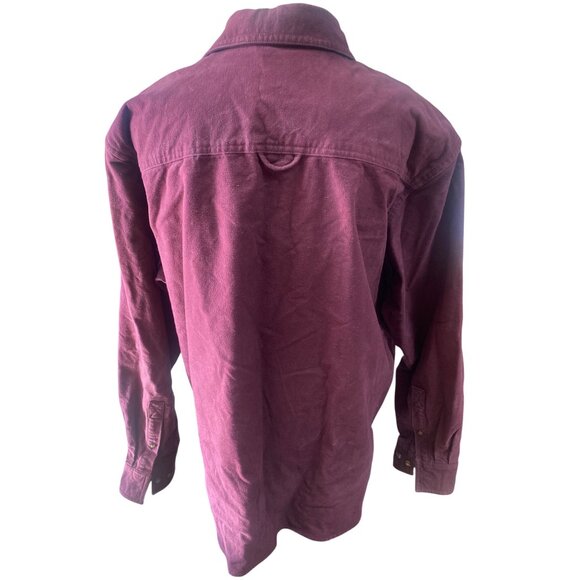 Guide Series Mens Large Maroon Long Sleeve Button-Up Shirt With Dual Chest Pocke - Picture 4 of 6